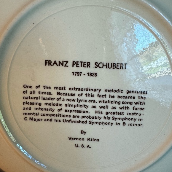 SCHUBERT & LISZT COLLECTORS PLATES SET - MUSICAL MASTERS - Picture 2 of 8